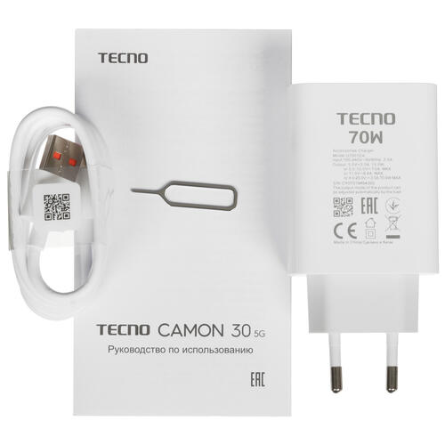 Купить 6.8" Смартфон Tecno CAMON 30 5G 512 ГБ белый  5450602. Характеристики, отзывы и цены в Донецке