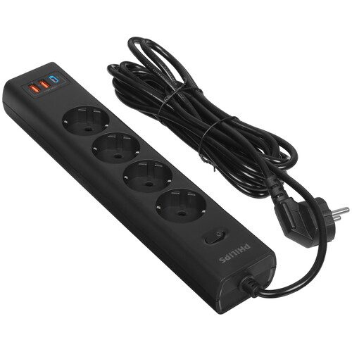 Купить Сетевой фильтр Philips CHP4346 черный  9158521. Характеристики, отзывы и цены в Донецке