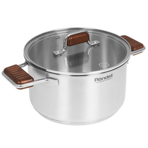 Купить Кастрюля Rondell Fjord RDS-1791 3.2 л 20 см серебристый  9309587. Характеристики, отзывы и цены в Донецке