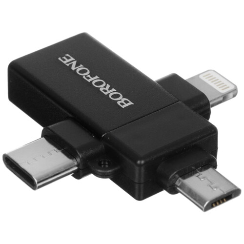 Купить OTG-переходник Borofone черный  5635410. Характеристики, отзывы и цены в Донецке