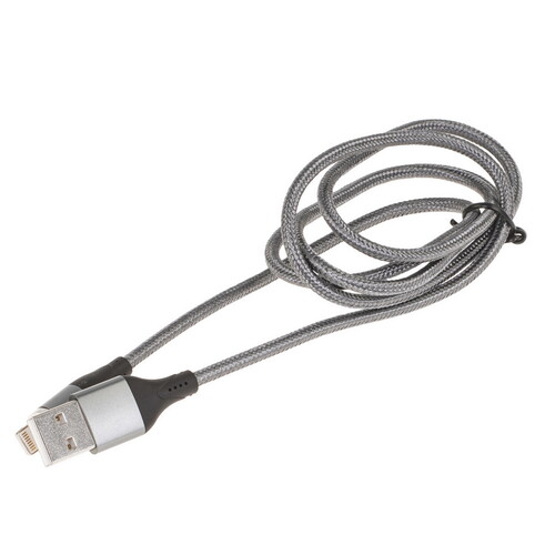 Купить Кабель круглый JETACCESS Lightning 8-pin - USB 2.0 Type-A серый 1 м  5617823. Характеристики, отзывы и цены в Донецке