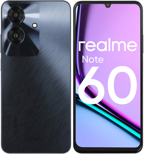 Купить 6.74" Смартфон realme Note 60 128 ГБ черный  5606575. Характеристики, отзывы и цены в Донецке