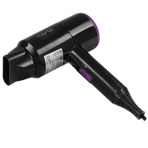Купить Фен MARTA MT-1267 черный/фиолетовый  9058729. Характеристики, отзывы и цены в Донецке