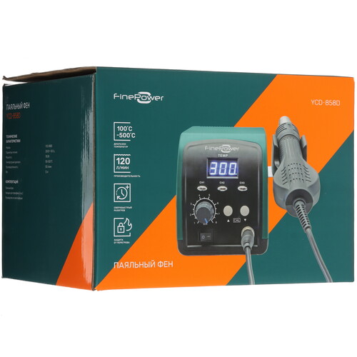 Купить Паяльный фен Finepower YCD-858D  9136250. Характеристики, отзывы и цены в Донецке