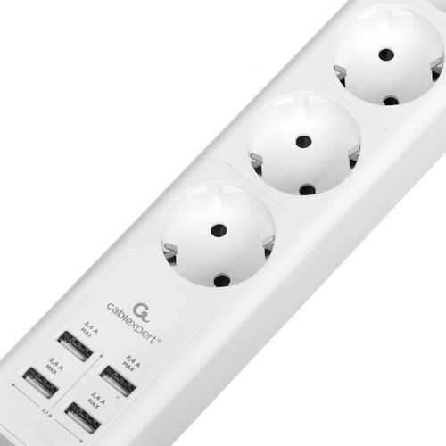Купить Сетевой фильтр Cablexpert EXN-4-U4-W-2 белый  9154791. Характеристики, отзывы и цены в Донецке