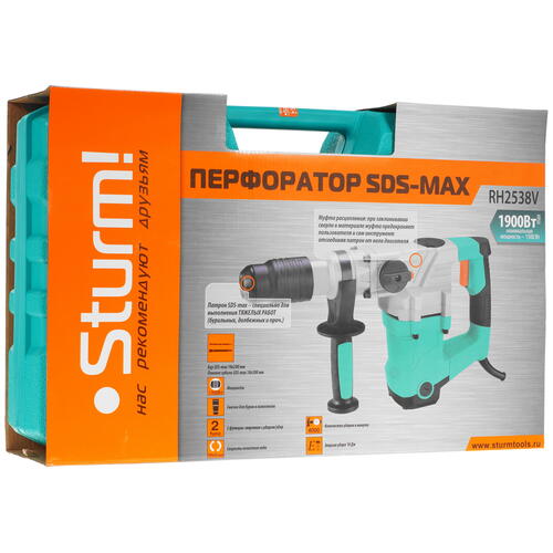 Купить Перфоратор Sturm! RH2538V  9903876. Характеристики, отзывы и цены в Донецке