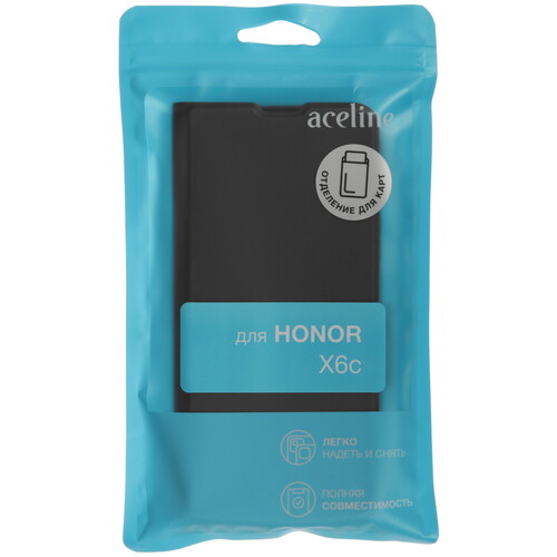 Купить Чехол-книжка  Aceline Kors для HONOR X6c черный  9270053. Характеристики, отзывы и цены в Донецке
