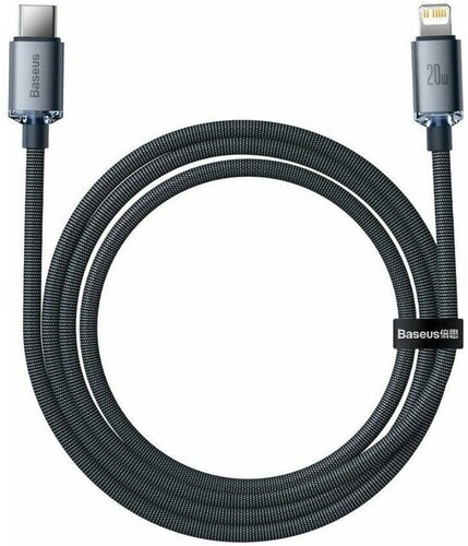 Купить Кабель круглый Baseus Lightning 8-pin - USB Type-C черный 1.2 м  5627563. Характеристики, отзывы и цены в Донецке