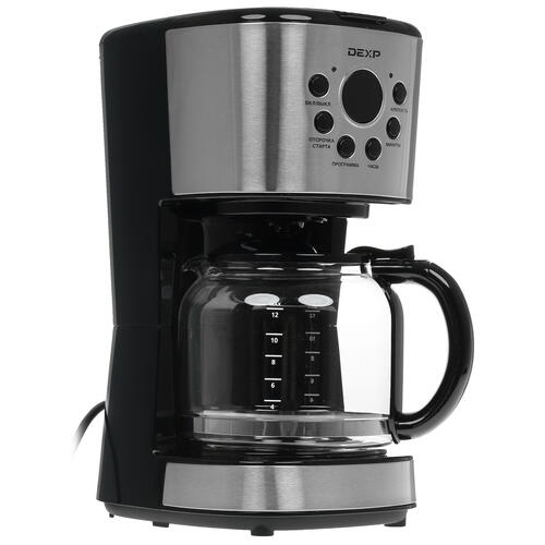 Купить Кофеварка капельная DEXP DCM-1600 серебристый  1296323. Характеристики, отзывы и цены в Донецке