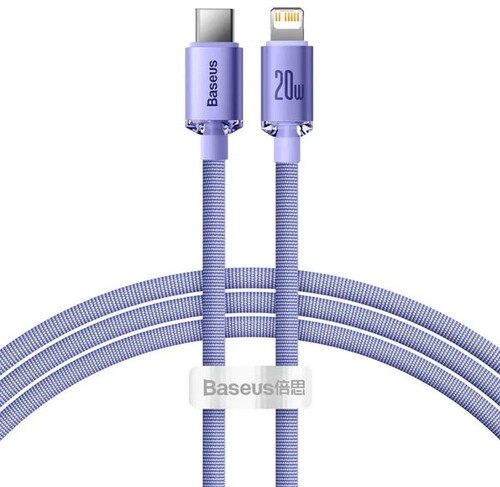 Купить Кабель круглый Baseus Lightning 8-pin - USB Type-C фиолетовый 2 м  5627610. Характеристики, отзывы и цены в Донецке