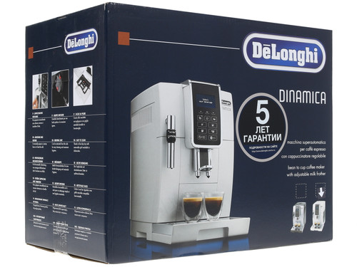Купить Кофемашина автоматическая DeLonghi Dinamica ECAM 350.35.W белый  1130110. Характеристики, отзывы и цены в Донецке