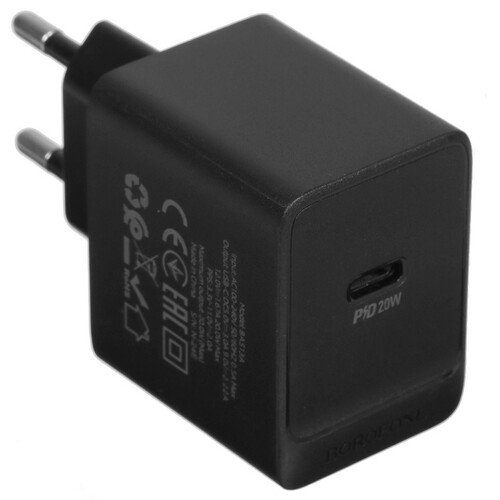 Купить Сетевое зарядное устройство Borofone BAS13A черный  5474736. Характеристики, отзывы и цены в Донецке