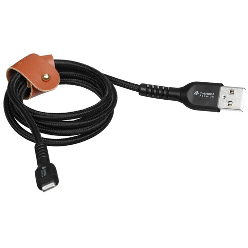 Купить Кабель круглый Lyambda Lightning 8-pin MFI - USB 2.0 Type-A черный 1 м  5497283. Характеристики, отзывы и цены в Донецке