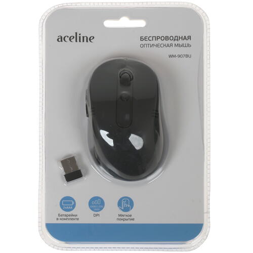 Купить Мышь беспроводная Aceline WM-907BU  черный  1359488. Характеристики, отзывы и цены в Донецке