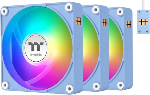 Купить Комплект реверсных вентиляторов Thermaltake CT140 EX Reverse ARGB Sync Hydrangea Blue [CL-F199-PL14BU-A]  5462322. Характеристики, отзывы и цены в Донецке
