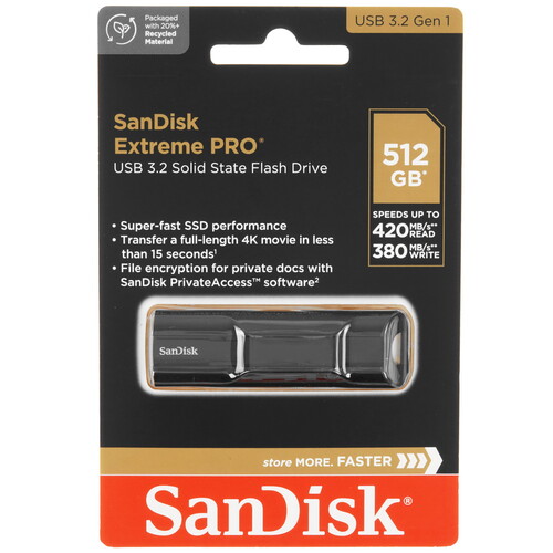 Купить Память USB Flash 512 ГБ Sandisk Extreme Pro  5465378. Характеристики, отзывы и цены в Донецке