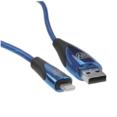 Купить Кабель круглый BY Lightning 8-pin - USB 2.0 Type-A синий 1 м  5497287. Характеристики, отзывы и цены в Донецке