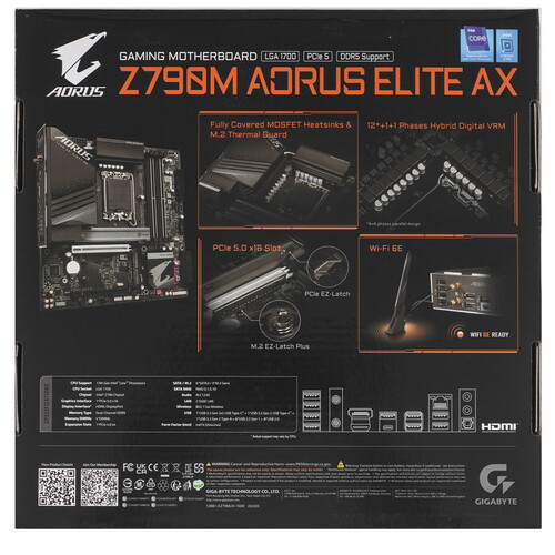 Купить Материнская плата GIGABYTE Z790M AORUS ELITE AX  5455034. Характеристики, отзывы и цены в Донецке