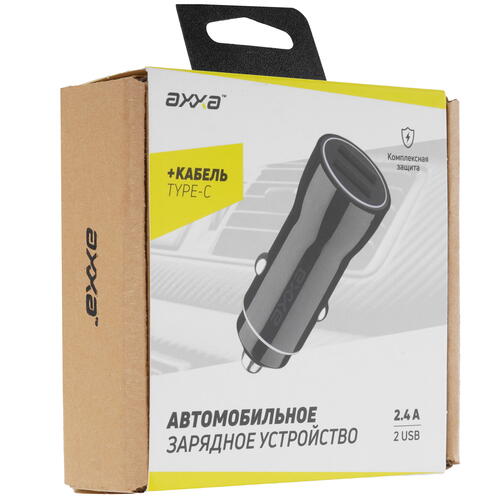 Купить Автомобильное ЗУ AXXA 2233 черный  9113433. Характеристики, отзывы и цены в Донецке