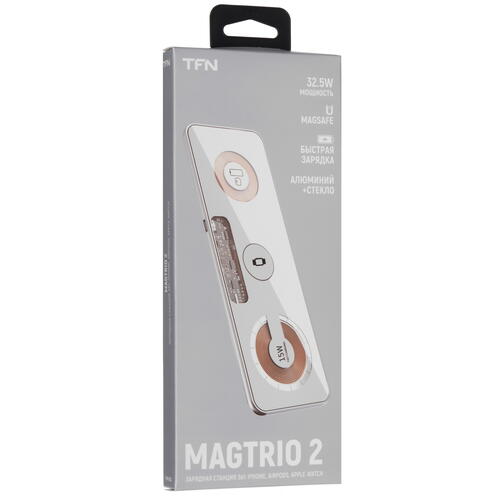 Купить Беспроводное зарядное устройство TFN MagTrio 2 белый  5465788. Характеристики, отзывы и цены в Донецке