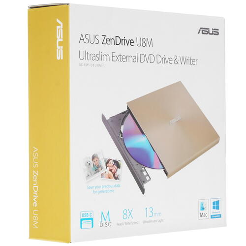 Купить Привод внеш. DVD-RW Asus ZenDrive U8M  5007713. Характеристики, отзывы и цены в Донецке