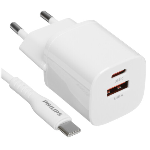Купить Сетевое зарядное устройство Philips белый  5494057. Характеристики, отзывы и цены в Донецке