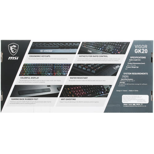 Купить Клавиатура  проводная MSI Vigor GK20  1682562. Характеристики, отзывы и цены в Донецке