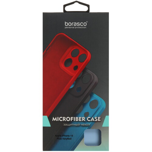 Купить Накладка  BoraSCO Microfiber Case для Apple iPhone 15 Plus голубой  5498892. Характеристики, отзывы и цены в Донецке