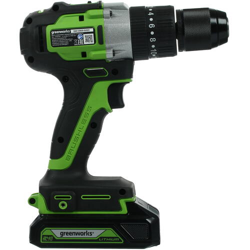 Купить Дрель-шуруповерт GreenWorks GD24DD60K2 24V  5346969. Характеристики, отзывы и цены в Донецке
