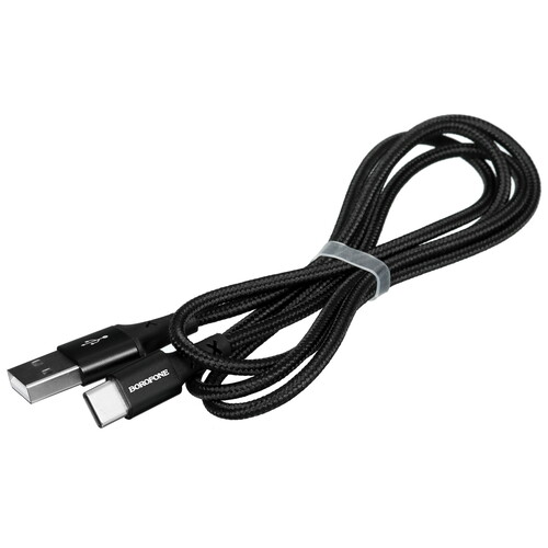 Купить Кабель круглый Borofone USB Type-C - USB 2.0 Type-A черный 1 м  5474966. Характеристики, отзывы и цены в Донецке