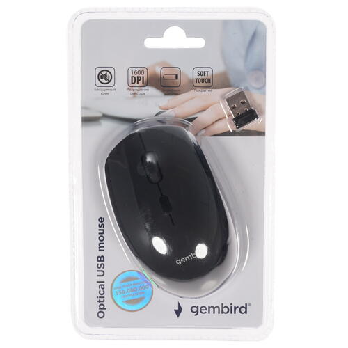 Купить Мышь беспроводная Gembird MUSW-354  черный  1643667. Характеристики, отзывы и цены в Донецке