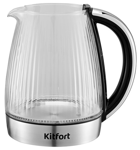Купить Электрочайник Kitfort КТ-6711 серебристый  9220557. Характеристики, отзывы и цены в Донецке
