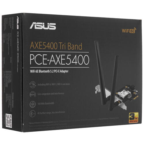 Купить Wi-Fi адаптер + Bluetooth ASUS PCE-AXE5400  5098286. Характеристики, отзывы и цены в Донецке