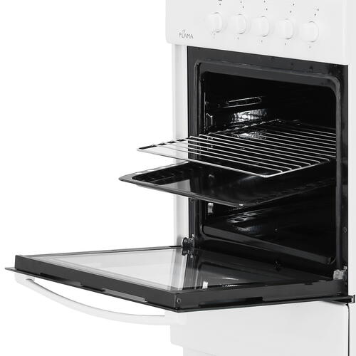 Купить Газовая плита Flama RG 24051 W белый  9973272. Характеристики, отзывы и цены в Донецке