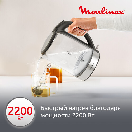 Купить Электрочайник Moulinex BY3S0DF0 черный  9291925. Характеристики, отзывы и цены в Донецке