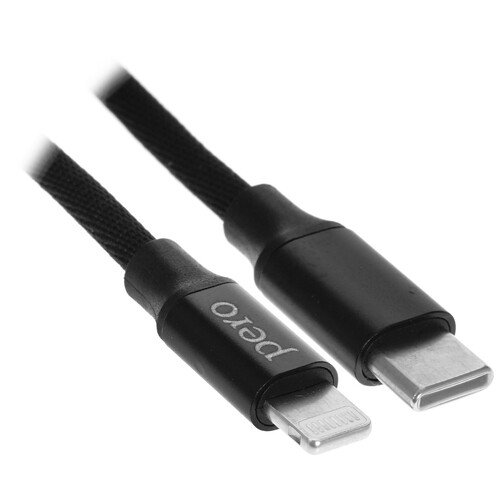 Купить Кабель круглый PERO Lightning 8-pin - USB Type-C черный 2 м  5018707. Характеристики, отзывы и цены в Донецке