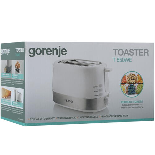 Купить Тостер Gorenje T850WE белый  8191142. Характеристики, отзывы и цены в Донецке