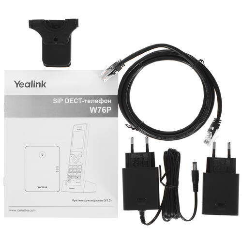 Купить Телефон VoIP Yealink W76P серый, черный  5367502. Характеристики, отзывы и цены в Донецке