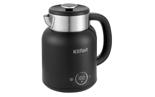 Купить Электрочайник Kitfort КТ-6196-1 черный  9961912. Характеристики, отзывы и цены в Донецке