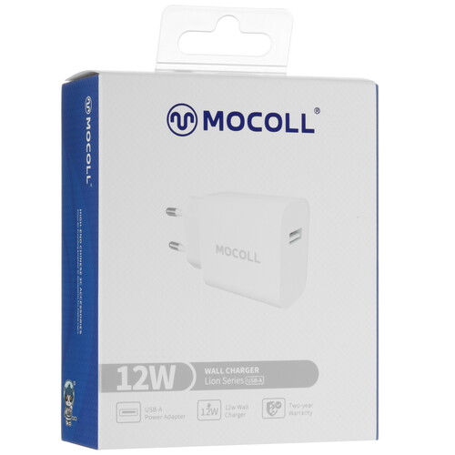 Купить Сетевое зарядное устройство MOCOLL Lion Series 12W белый  5470413. Характеристики, отзывы и цены в Донецке