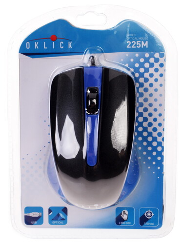 Купить Мышь проводная Oklick 225M  1035558. Характеристики, отзывы и цены в Донецке