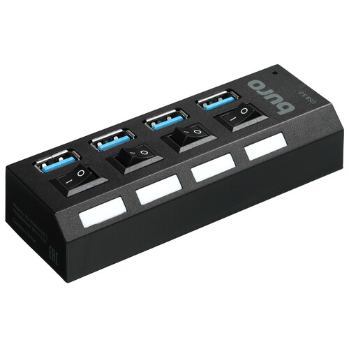 Купить USB-разветвитель Buro BU-HUB4-U3.0-L  5034178. Характеристики, отзывы и цены в Донецке