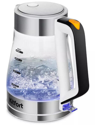 Купить Электрочайник Kitfort КТ-6626 серебристый  9093523. Характеристики, отзывы и цены в Донецке