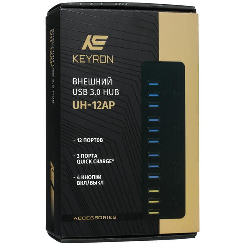 Купить USB-разветвитель KEYRON UH-12AP  4743722. Характеристики, отзывы и цены в Донецке