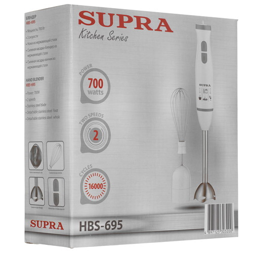Купить Блендер погружной SUPRA HBS-695 белый  9055725. Характеристики, отзывы и цены в Донецке