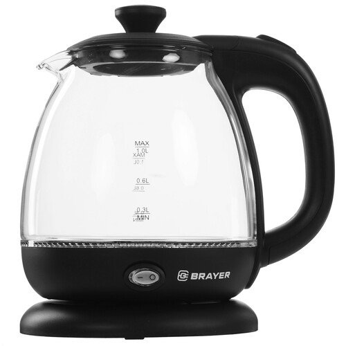 Купить Электрочайник Brayer 6106BR черный  9195708. Характеристики, отзывы и цены в Донецке