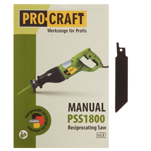 Купить Сабельная пила PROCRAFT PSS1800  9277873. Характеристики, отзывы и цены в Донецке