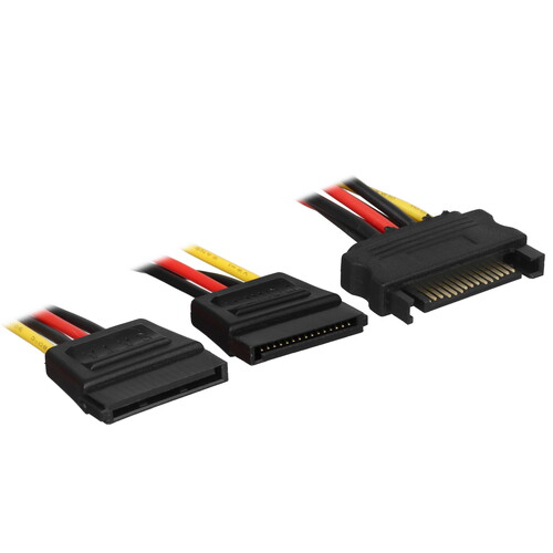 Купить Переходник для питания FinePower Sata 15-pin - 2 x Sata 15-pin  9084829. Характеристики, отзывы и цены в Донецке