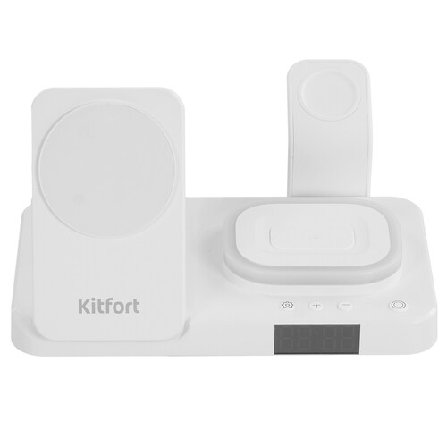 Купить Беспроводное зарядное устройство Kitfort КТ-3760 белый  9283655. Характеристики, отзывы и цены в Донецке