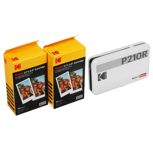 Купить Компактный фотопринтер Kodak Mini 2 Retro белый  5469353. Характеристики, отзывы и цены в Донецке